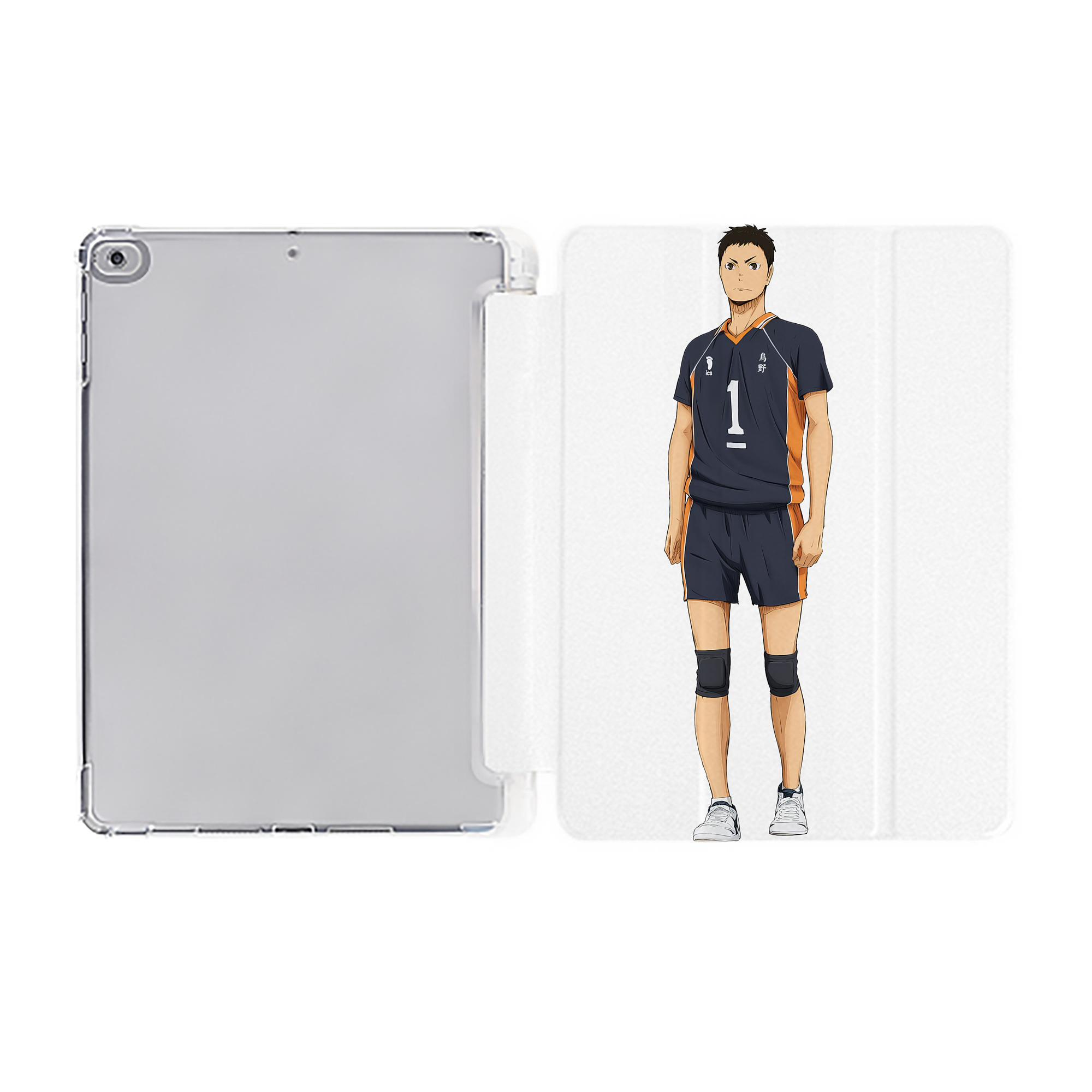 （画像用） ハイキュー!! Haikyu!! IPad ケース ペン収納付き 三つ折りスタンド PUレザー×シリコン 対応機種9.5/10.5/10.9インチ